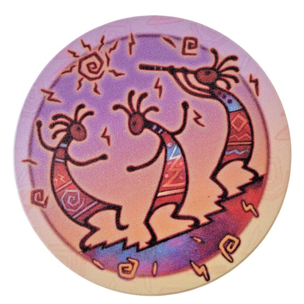 Thirstystone Natural Sandstone Coasters Native Kokopelli Dance Southwestern